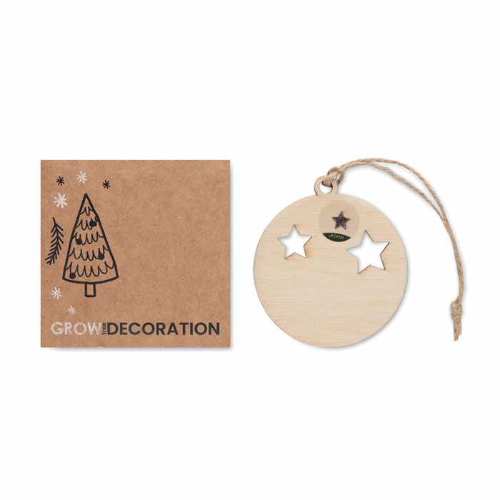Ronde Kerstboomhanger met Kerstboomzaadjes