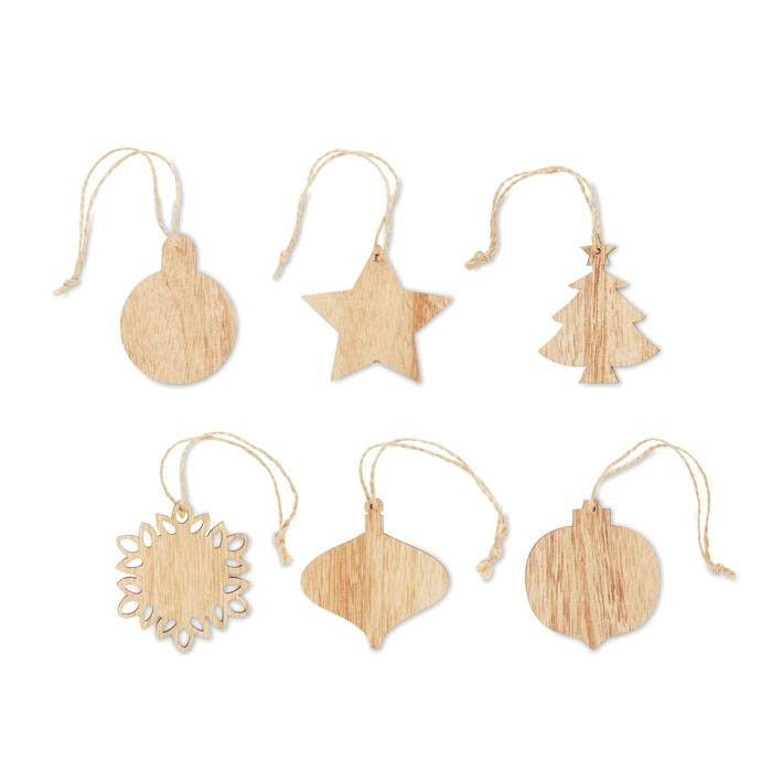 Houten Kerstboomhangers