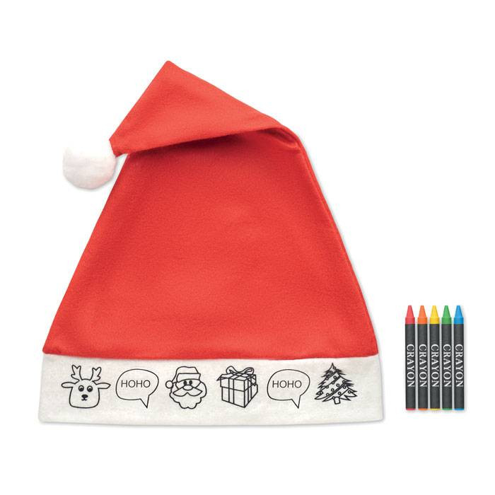 Kerstmuts zelf kleuren