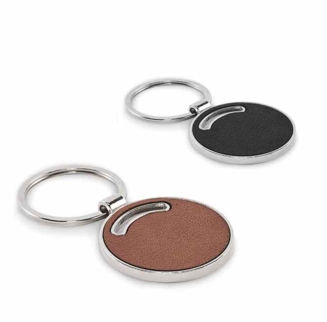 Sleutelhanger PU-Leer Rond