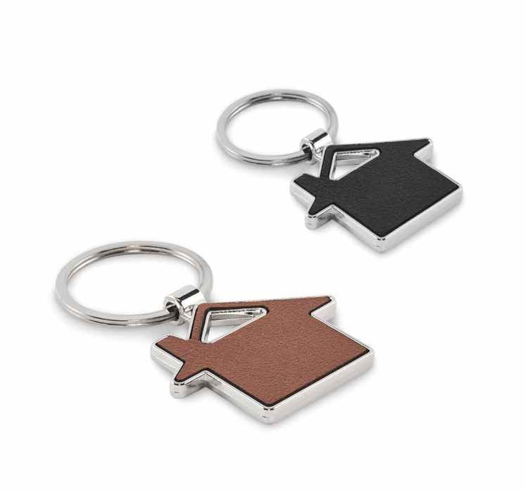 Sleutelhanger PU-Leer Huisje