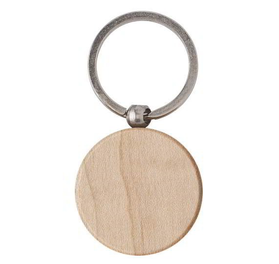 Houten Sleutelhanger Rond