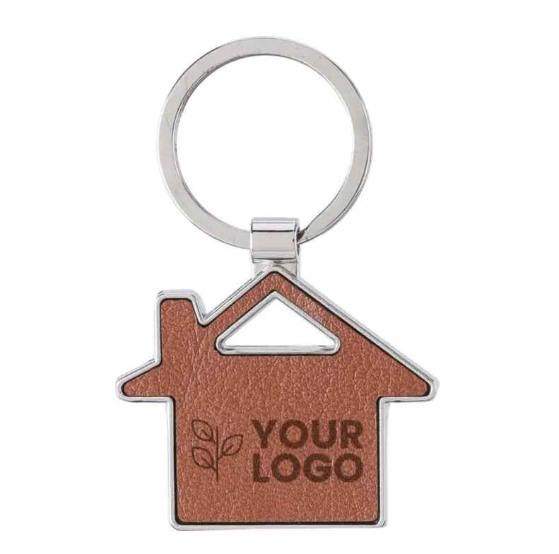 Sleutelhanger Leder Huisje