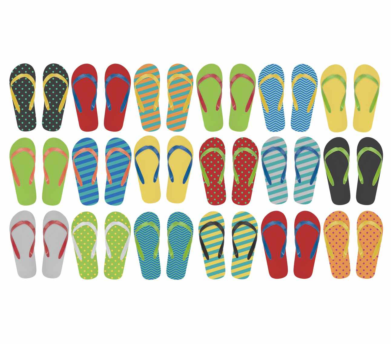Strand Slippers Kleuren Combi