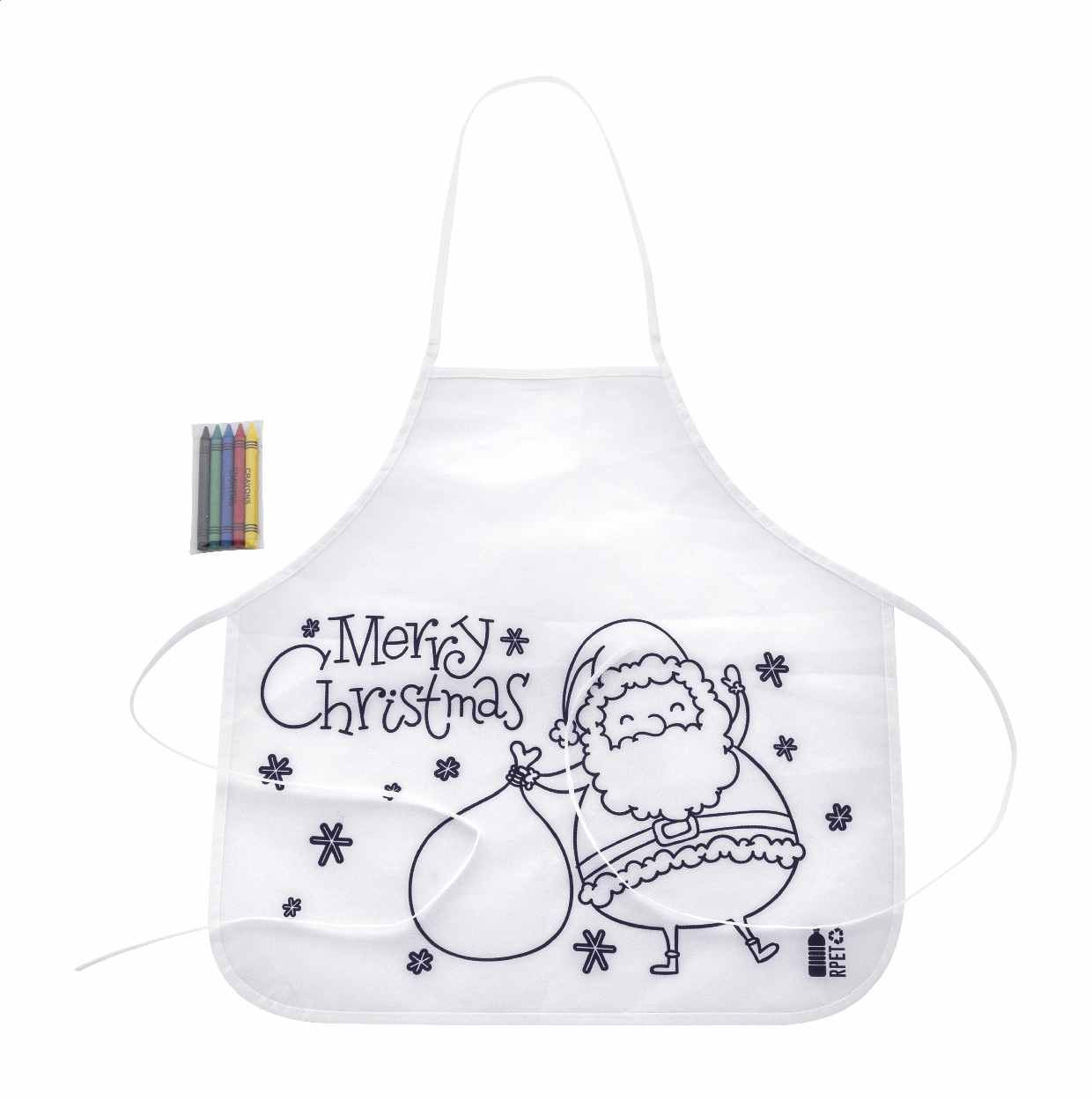 Kerst Schort zelf kleuren