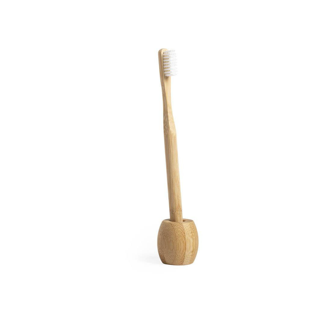 Tandenborstel in voetje Bamboe