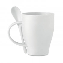 Kunststof Koffiemok met Lepel