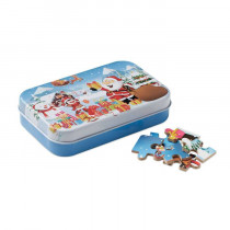 Kerstpuzzel in Blik