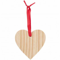 Houten Hartje met lint