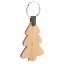 Kerstboom sleutelhanger Hout